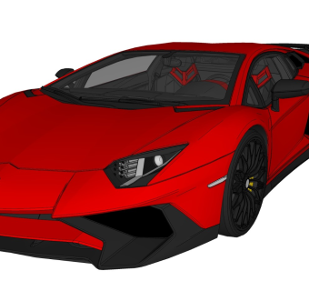 超精细汽车模型 兰博基尼 Aventador